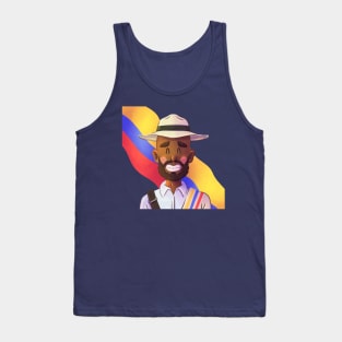 Afro Colombian Dad Watercolor Tank Top